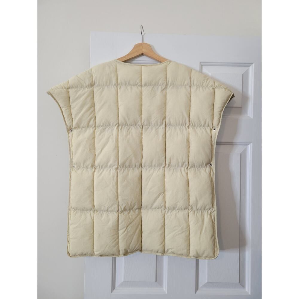 Anthropologie Pilcro Short Sleeve Puffer Beige Boho Vest Sz One Size - Picture 8 of 12